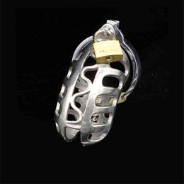 NXY Sex Chastity devices Stainless steel male anti falling ring chastity belt device penis sealing sleeve sex toy 1203