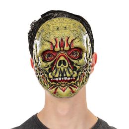 Halloween Costume Party Mask Horror Face Masks Cosplay Masquerade for Adults Men & Women PU Masque HN15001A