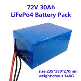 2000 Cycles 72V 30Ah Rechargeable LiFePo4 Battery pack With BMS +Charger For 2000W 3600W 6400W E-bike Motorcycle Scooter Golf Cart