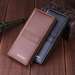 Wallets Men's Crocodile Pattern Letter Wallet Male Solid Color Long Zipper Coin Purse Multifunctional Card Bag Fashion Clutch