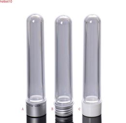 Cheap 25ml transparent test PET tube with aluminum cap,clear plastic cosmetic pressure sensitive seal SN679goods