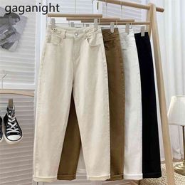 Korean Fashion High Waist Solid Loose Harem Pants Zipper Women Plus Size Cargo Pant Pockets Office Lady Spring Autumn 210601