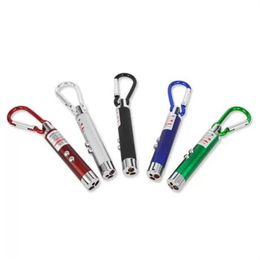 Keychain UV Torch Laser Pen Pointer Beam Infrared 3 in 1 Mini LED FlashLight Portable