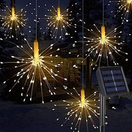 100/120/150/180 LED Solar Waterproof Fireworks Holiday Decoration Christmas s Outdoor Twinkle Light Festival Hanging