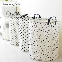 Laundry Basket 35*45 CM Sundries Storage Container Folding Toys Home Clothes Bag Organiser 210609