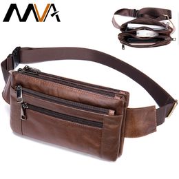 Waist Bag Men Casual Genuine Leather Fashion Hight Quality For MVA Pack Travel Purse Belt heuptas Hip Male Fanny