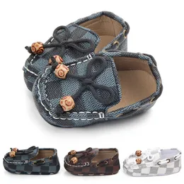 New Fashion High Quality Newborn Baby Boy Shoes Moccasins Patch Slip-On Plaid Casual New Born Infant Toddler Baby Girl Shoes