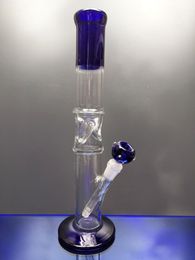 15.5inch hookahs heady Colours glass bong unique bubbler helix bongs tall coil water pipe straight tube recycler dab rig cheechshop