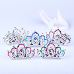 Children Hair Combs accessories Shining gem Rhinestone crown Headband cartoon baby girls princess kids Tiaras M3465