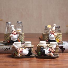 Decorative Objects & Figurines Small Ornaments Miniature Chef Figurine Kitchen Decor Pepper Bottle Restaurant Home Decoration Accessories Re