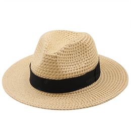 Summer cotton Hat Women Panama jazz Hat Fedora Beach Vacation Wide Brim Visor Sun Hats for men Sombrero