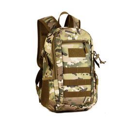 Backpack 12L Durable Military Hiking Mini Outdoor Reflective Camping Waterproof Climbing Double Shoulder Camouflage Soft