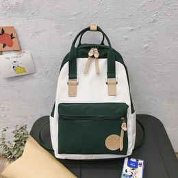 Outdoor Bags PUBGS Fashion Backpack Women Canvas Bag Patchwork Student School Pure And Fresh Portable Large Capacitymochila Feminina