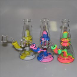 Glass Bubbler Water Pipes Shisha Hookah Smoking Tobacco Bongs Dabs Rig with quartz banger bowl