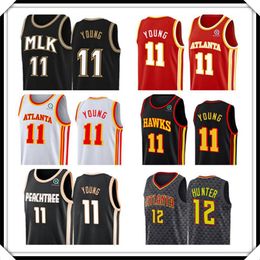 Trae 11 Young Basketball Jerseys De'andre 12 Hunter 4 Webb S-XXL Black Jersey High quality