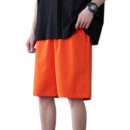 Men Shorts Summer Casual M-8XL Plus Size Fashion Boardshort Bermuda Male Drawstring Elastic Waist Breeches Beach 210714
