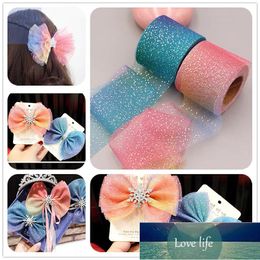 Colourful Gradient Organza Satin Ribbon For DIY Crafts Wedding Party Decoration Cake Gift Bow Packaging Ribbon 60mm