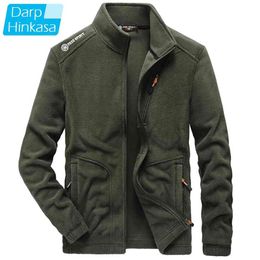 DARPHINKASA Winter Warm Fleece Jacket Men Brand Casual Fashion Thick Parkas Coat Plus Size 5Xl 210811