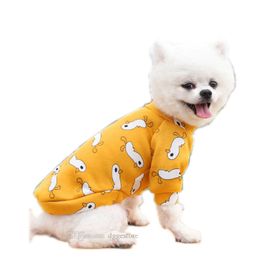Dog Apparel Classic Knitwear Sweater Fleece Coat Thickening Warm Sublimation Pet Dogg Shirt Spring Autumn Winter Cat Clothes Custo259H