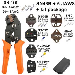 Crimping pliers SN-48B 7 jaw for 2.8 4.8 C3 XH2.54 3.96 2510 pulg/tube/insuated terminals kit bag electric clamp brand tools 211110