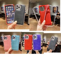 Business Cases PU Cover Luxury 3in1 TPU 2.0mm With Airbags Shockproof for iPhone13 12 11 XR XS 8 SamsungGalaxyS21 PLUS Ultra A11 A01 A12 A32 A71 A52 Xiaomi SHSCASE