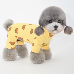 Dog Apparel Autumn and winter dogs Pyjamas pet puppy clothes four-legged shirt base teddy cat