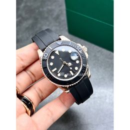 High Quality Watch Asia 2813 Movement 126655 Watch 40mm Rose Gold Black Dial Ceramic Everose Sapphire Glass Automatic Mens