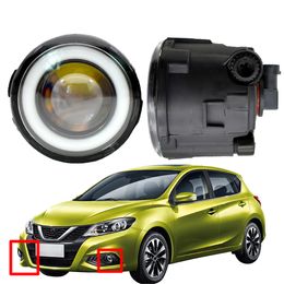 for Nissan Tiida 2007-2012 fog light high quality Daytime Running Lights LED Angel Eye Styling pair