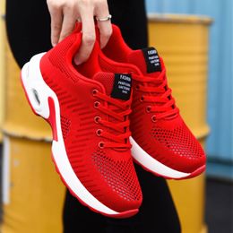 2021 women shoes ladies sneakers fashion mesh red breathable casual womens outdoor jogging walking