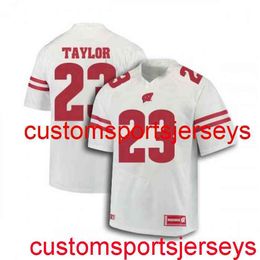 Stitched Men's Women Youth Wisconsin Badgers #23 Jonathan Taylor Jersey White NCAA 20/21 Custom any name number XS-5XL 6XL