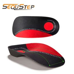 Hard Orthopedic Insoles 3.5cm Arch Support Orthotic Heel Pad Half Length Plantar Fasciitis Insole For Flat Feet