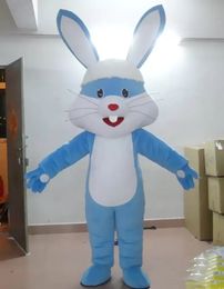 Festival Dress Easter Blue Rabbit Mascot Costumes Carnival Hallowen Gifts Unisex Adults Fancy Party Games Outfit Holiday Celebration Cartoon Character Outfits