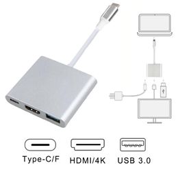 Type C Hub USB C Docking Station Type C to HD USB3.0 USB-C Charger Adapter For Mobile Phone Laptop Converter 3 In 1 High Quality