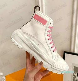 Squad Trainer Sneaker Boot Chunky Lightweight Hi-Top Canvas calf Leather Designer Women Shoes Patent Monograms Flower Italy Brand 1