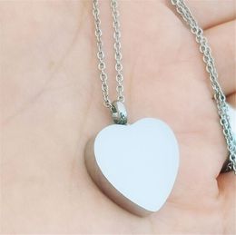 new Dog Tag ID Card Heart Urn Pendant Necklace For Ashes heaven Memorial Keepsake Cremation Jewellery EWB6683