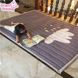 Infant Shining Baby Play Mat Cotton Playmat for Child 2cm Thickness Non-slip Rug 140*200cm Children Game Carpet Machine Washable 210402