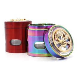 2021 Unique Design Cool Grinders Metal tobacco smoke cigarette detector grinding smoking Grinder Fit Dry Herb