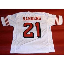 Mitch Custom Football Jersey Men Youth Women Vintage DEION SANDERS CUSTOM 75th Rare High School Size S-6XL or any name and number jerseys