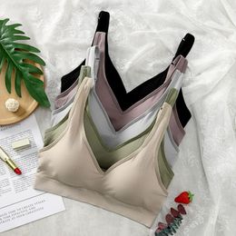 Bustiers espartilhos menina brassiere acolchoado sutiãs japonês simples moda u-shaped costas lingerie lingerie belo belo