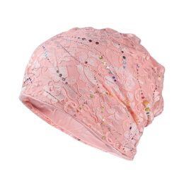 Breathable thin cap colorful plastic lace covering hat material outer lined with cotton elastic Suitable for 55 to 60 cm head circumference