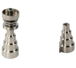 6in1 Titanium Nails Domeless Universal Male/Female Fit 10mm 14mm 18mm Titanum Nail For Glass Bongs Smoking Pipe Free