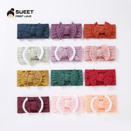 New Bow-knot Kids Headband Elastic Turban Hairband Bows Girl Headbands Hairbands For Baby Customised Hair accessories For Kids