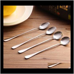 Flatware Kitchen, Dining Bar & Garden Drop Delivery 2021 Stainless Steel Long Handle Spoon Latte Ice Soda Sundae Cocktail Scoop Kitchen Home