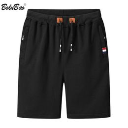 BOLUBAO Trend Brand Casual Shorts Men Summer Men's Fashion Solid Wild Knee Length Pants Slim Drawstring Beach Male 210629