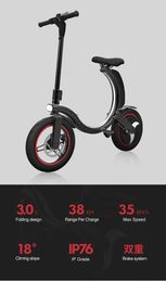 280W Folding Electric Bike Off-Road ATV Foldable Long Range 5.2Ah Safety Powerful Battery 14 inch Bicycle For Adults and Kids black Scooter