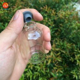 40*75*12.5mm 50ml Clear Glass Bottles with Rubber Cap Leakproof Jars Vials Eco-Friendly Containers 24pcshigh qty