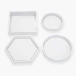 Silicone Casting Moulds Casting Crystal Mould Clear Epoxy Silicone Resin Liquid Mould DIY Flower Pot Base Tea Coaster DAP202