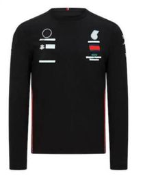 2021 new racing team F1 racing suit long-sleeved round neck T-shirt polyester quick-drying customizable summer men and women3096