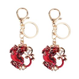 2 Pack Pi Yao/pi Xiu Keychains Attract Wealth Luck Women Bag Key Rings H0915