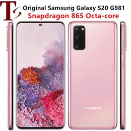 تم تجديده Samsung Galaxy S20 G981U G981U1 128GB 12GB غير مؤمن الهاتف المحمول الأصلي OCTA CORE 6.2 